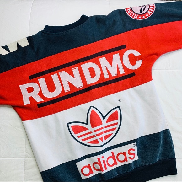 Vtg 1986 RUN DMC x adidas NY Skyline Sweatshirt - Picture 6 of 8